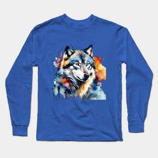 Colorful wolf Long Sleeve T-Shirt